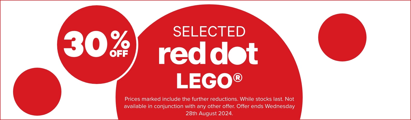 30% OFF Selected Red Dot LEGO®