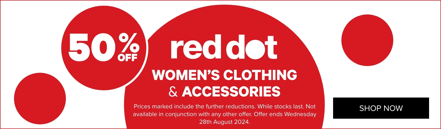 50% OFF Women's Red Dot Clothing & Accessories