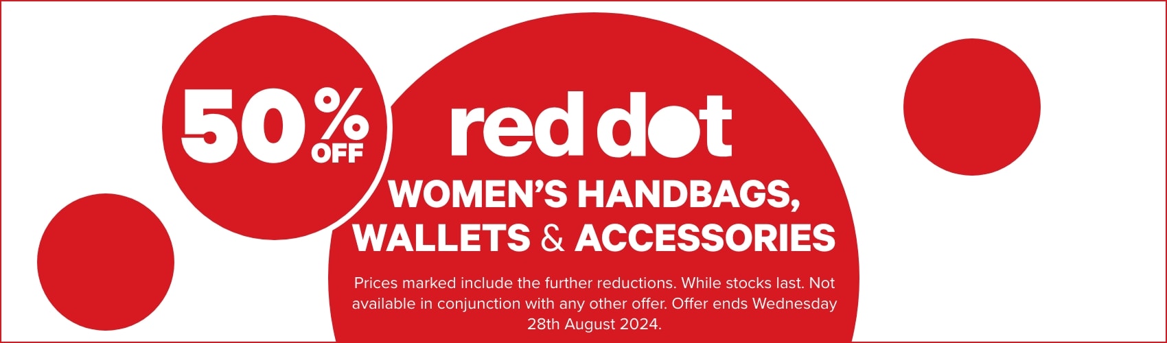 50% OFF Red Dot Women's Handbags, Wallets & Accessories