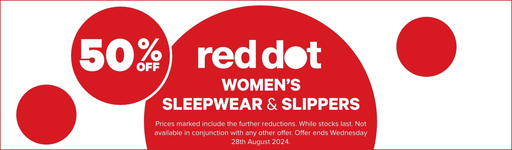 50% OFF Red Dot Women's Sleepwear & Slippers