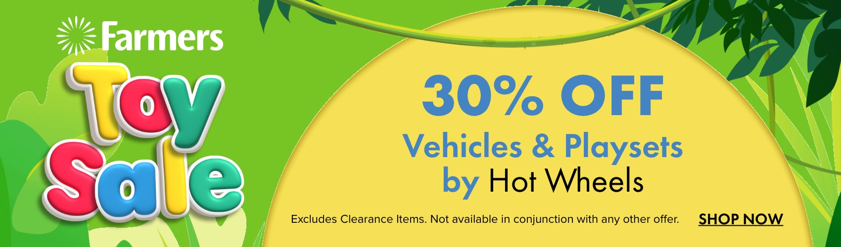 30% OFF Vehicles & Playsets by Hot Wheels