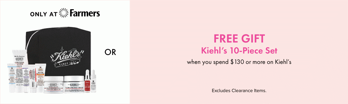 FREE GIFT Kiehl's 10-Piece Set when you spend $130 or more on Kiehl's
