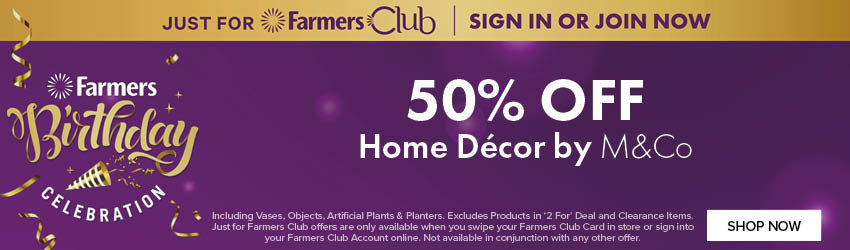 50% OFF Home Décor by M&Co
