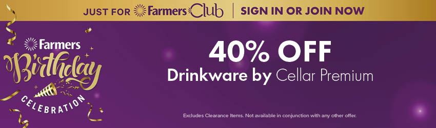 40% OFF Drinkware by Cellar Premium