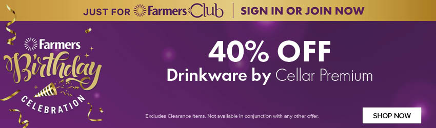 40% OFF Drinkware by Cellar Premium
