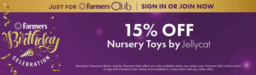 15% OFF Nursery Toys by Jellycat