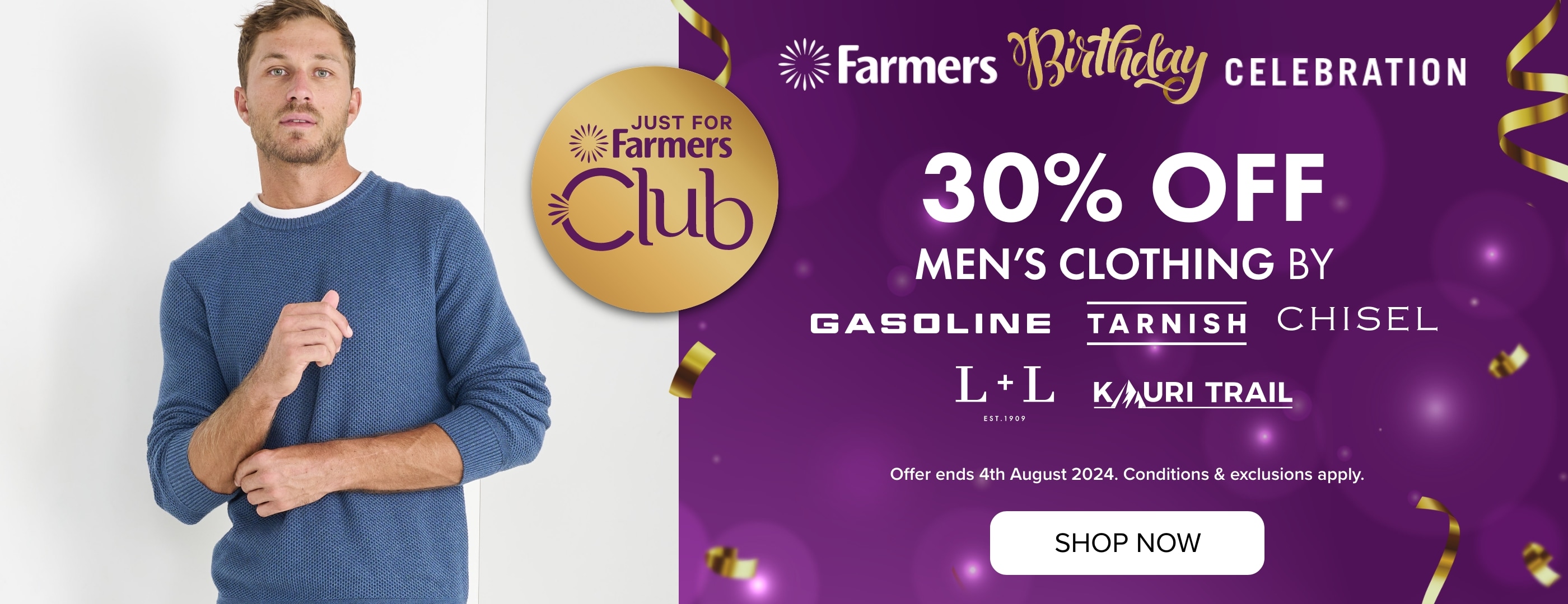30% OFF Men's Clothing by Gasoline, Chisel, L+L Casual, Kauri Trail, Tarnish, Champion 