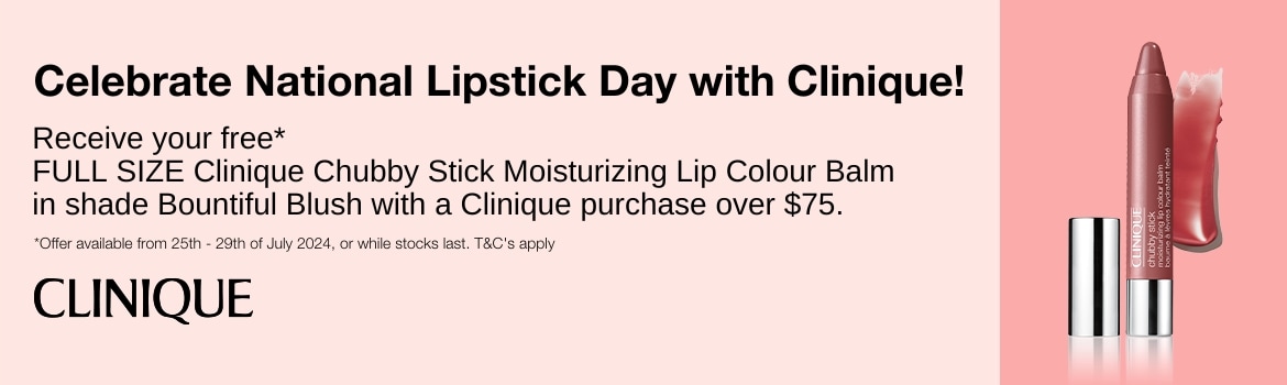 Clinique FREE GIFT Chubby stick Moiturising Lip Colour Balm with a purchase over $75