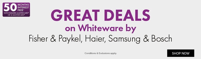 GREAT DEALS on Whiteware by Fisher & Paykel, Haier, Samsung & Bosch