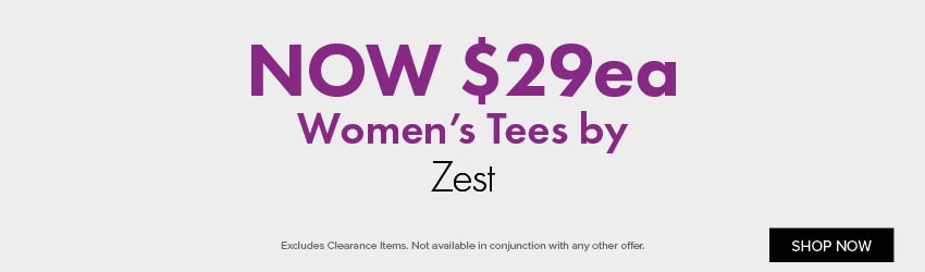 NOW $29ea Women's Tees by Zest