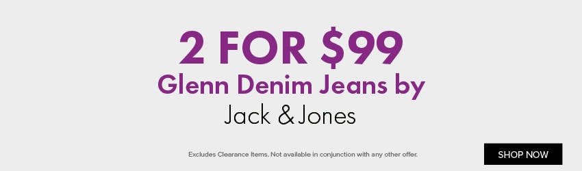 2 for $99 Glenn Denim Jeans by Jack and Jones