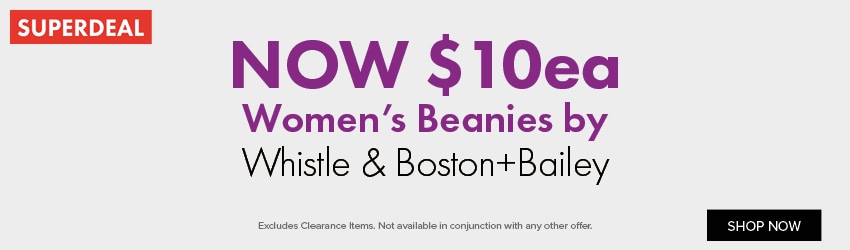 NOW $10ea Women's Beanies by Whistle and Boston + Bailey