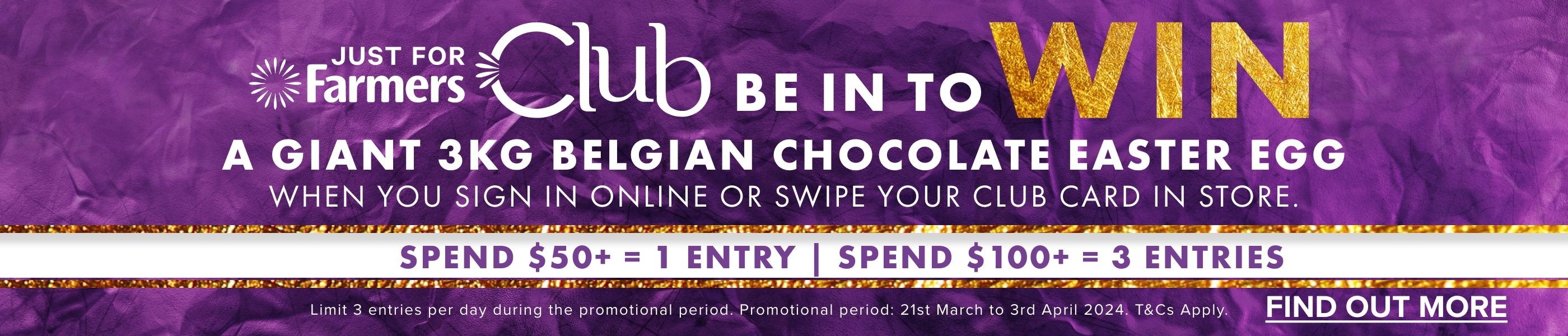 Be In To Win a Giant 3KG Belgian Chocolate Easter Egg | Find Out More 