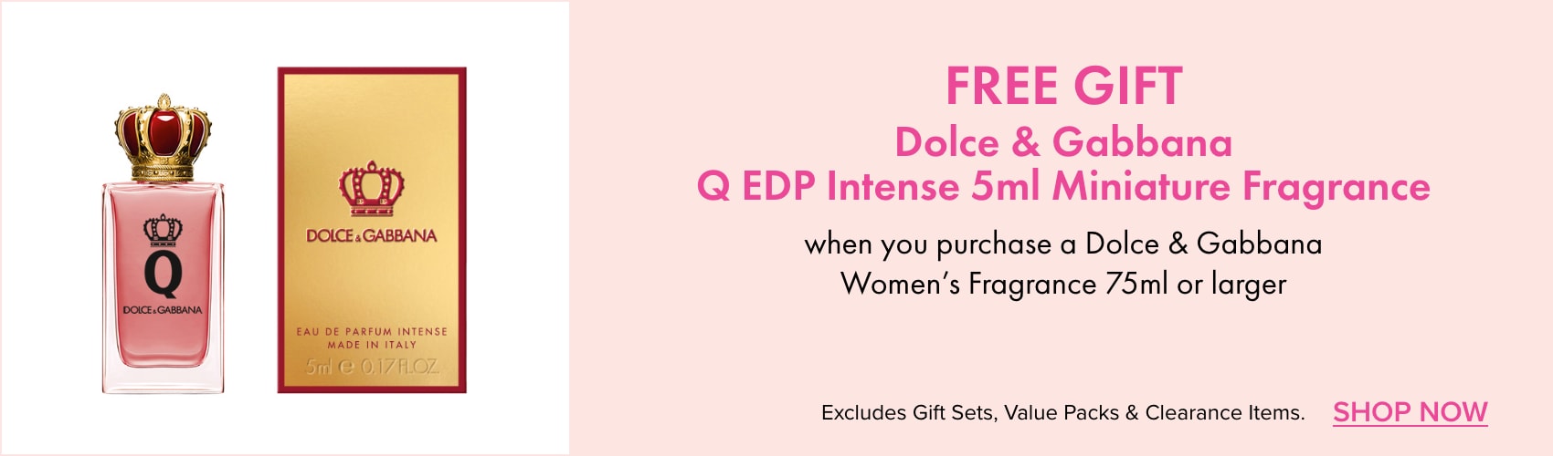 Free Gift Dolce & Gabbana Q EDP Intense 5ml miniature fragrance