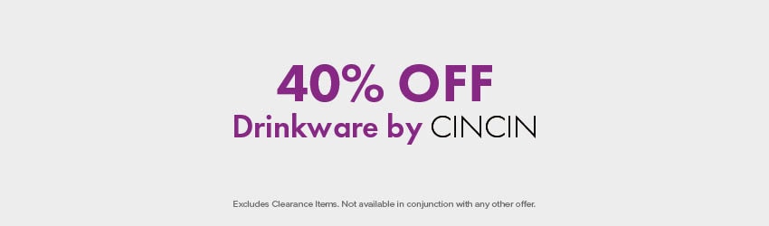 40% OFF Drinkware by CINCIN