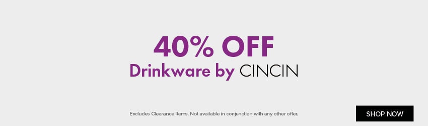 40% OFF Drinkware by CINCIN