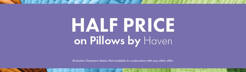 HALF PRICE on Pillows by Haven