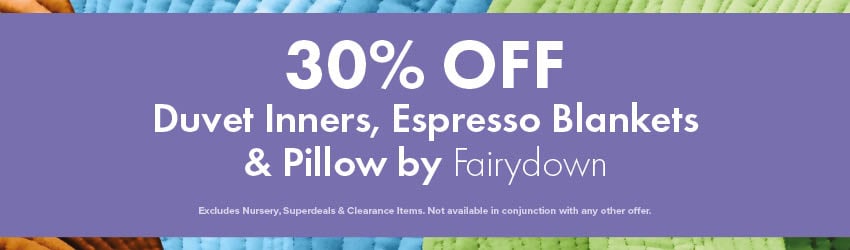 30% OFF Duvet Inners, Espresso Blankets & Pillow by Fairydown