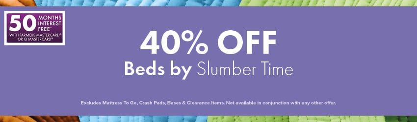 40% OFF Beds by Slumber Time