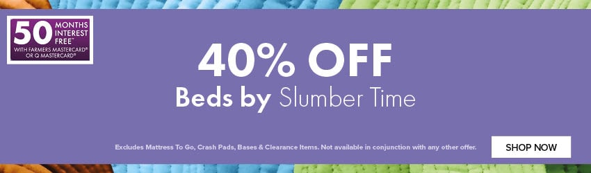 40% OFF Beds by Slumber Time