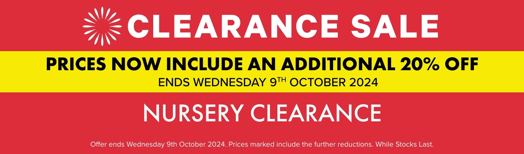 Nursery Clearance Sale