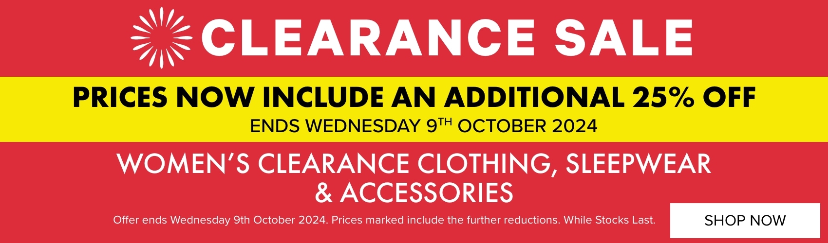 Additional 25% OFF on Womens's Clearance