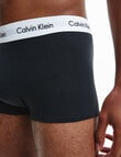 Calvin Klein Cotton Stretch Low Rise Trunk, 3-Pack, Black product photo View 04 S