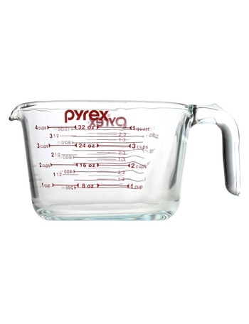 Pyrex Classic Prepware Measure Jug with lid 1L, Transparent