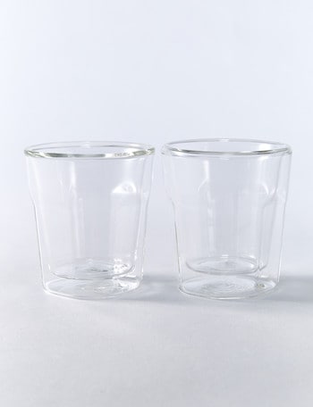 Baccarat Barista Facet Double-Wall Glasses, 90ml, Set-of-2 product photo
