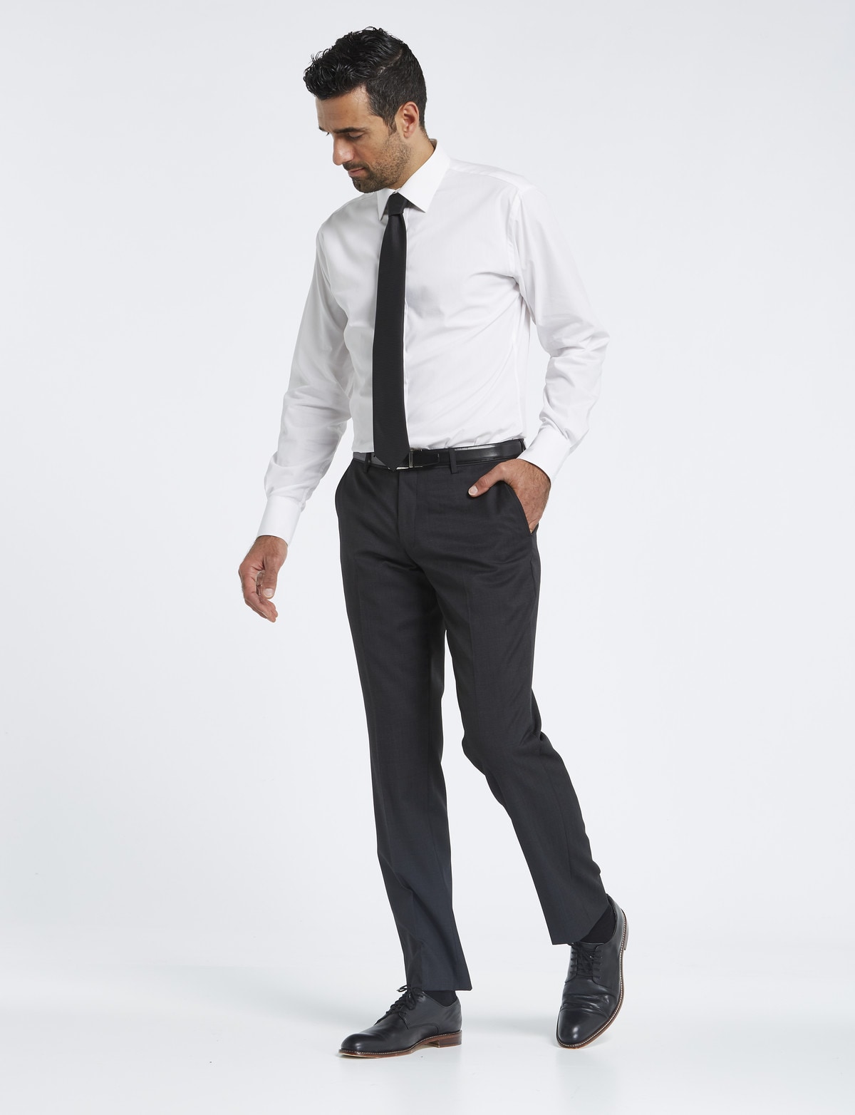 Van Heusen Long-Sleeve Plain Shirt, Euro Fit, White - Formal Shirts