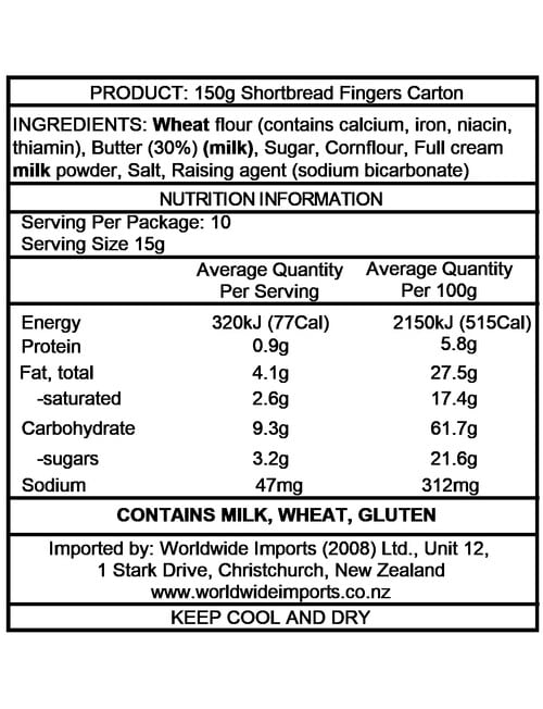 Campbells Shortbread Fingers, 150g product photo View 20 L