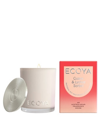 Ecoya Guava & Lychee Sorbet Mini Madison Candle, 80g product photo
