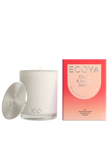 Ecoya Guava & Lychee Sorbet Madison Candle, 400g product photo