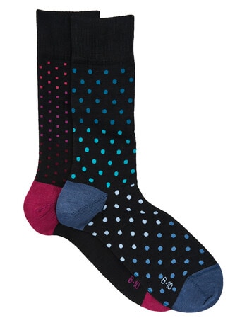 Harlequin Merino Spot Dress Sock, 2-Pack product photo