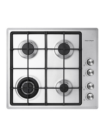 Fisher & Paykel 60cm 4 Burner Gas on Steel Cooktop (LPG), CG604CLPX2 product photo