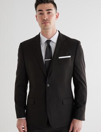 Laidlaw + Leeds Tailored Stretch Jacket, Black product photo