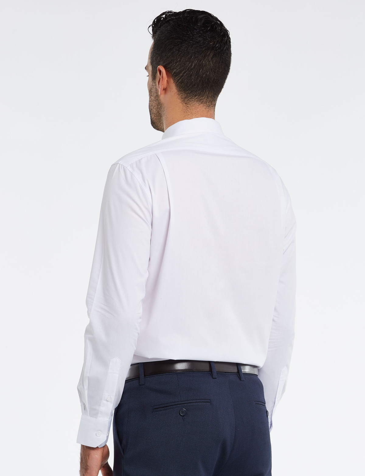 Chisel Tailored Fit Shirt, White - Formal Shirts