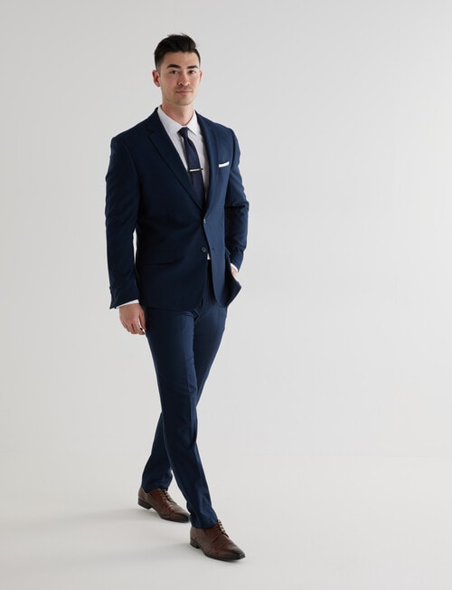 Laidlaw + Leeds Tailored Stretch Pants, Navy product photo View 03 L