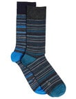 Harlequin Merino Blend Stripe Dress Sock, 2-Pack product photo