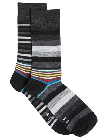 Harlequin Merino Blend Stripe Dress Sock, 2-Pack product photo