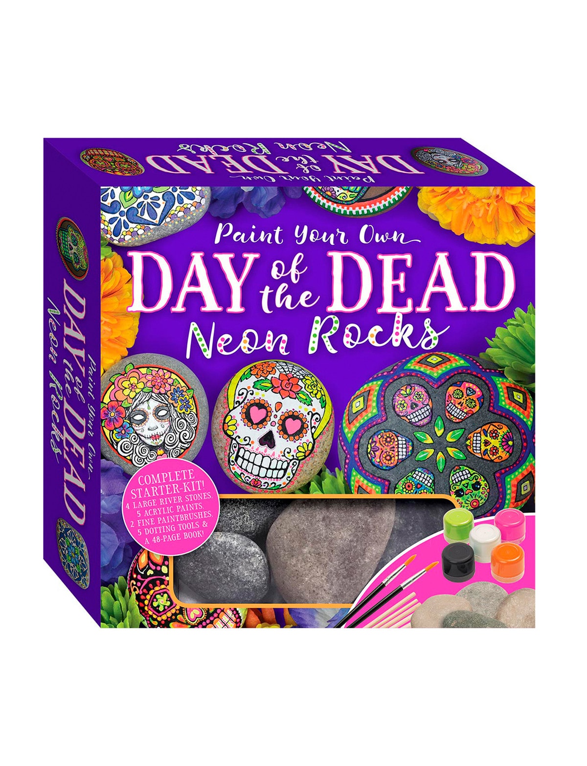 Paint Your Own Day of the Dead Neon Rocks — The Magical Atelier