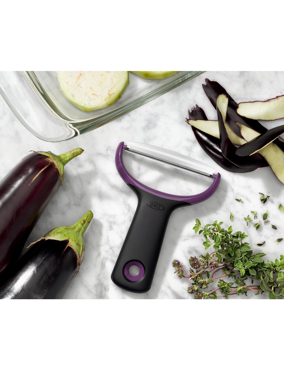 Large vegetable peeler, stainless steel, purple - OXO