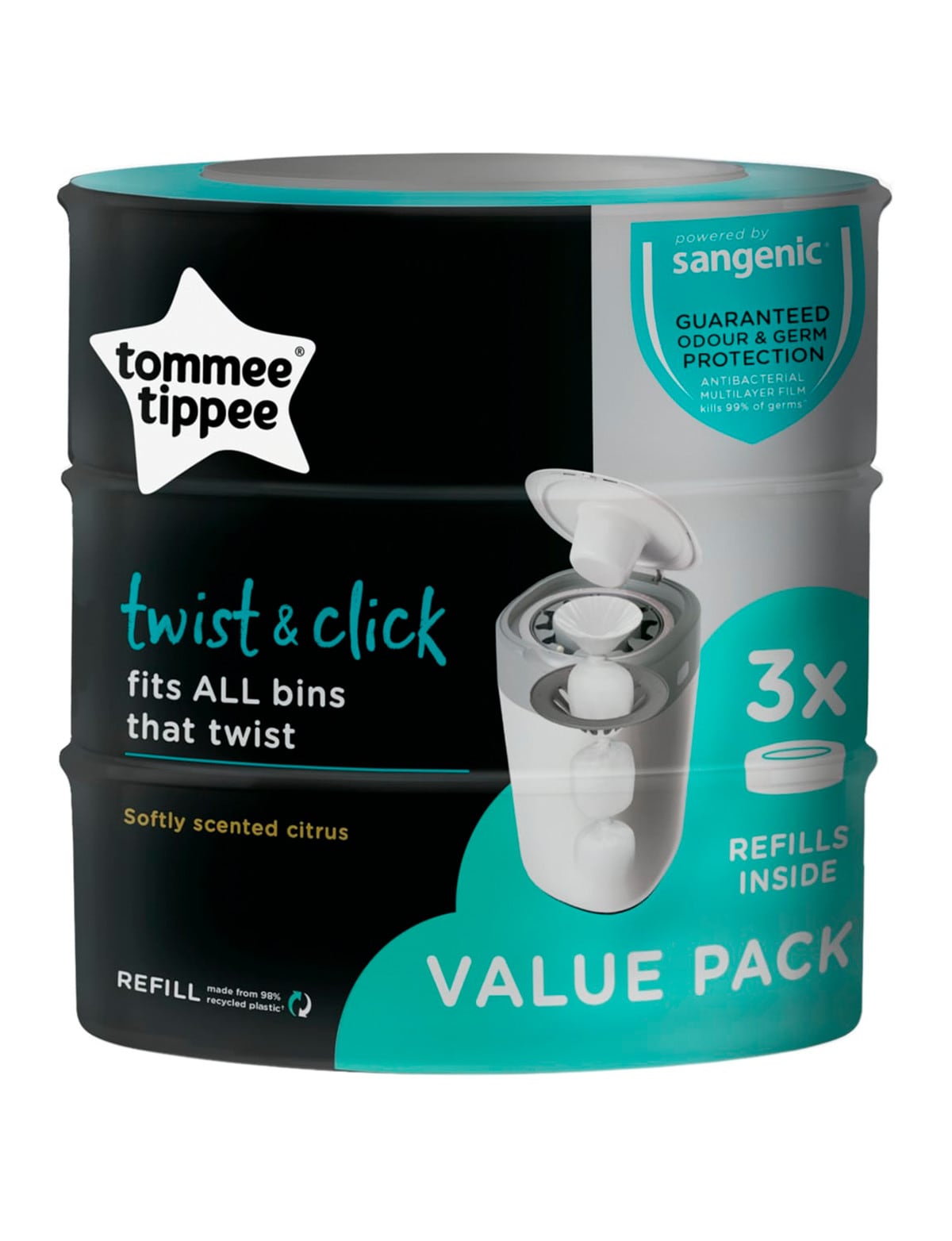 Tommee Tippee Twist Click Advanced Nappy Disposal Bin
