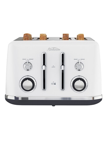 Sunbeam Alinea 4 Slice Toaster, White, TA2740W product photo