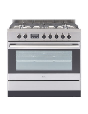 Haier 90cm Dual Fuel Freestanding Cooker, Stainless Steel, HOR90S9MSX1 product photo