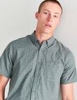 Tarnish Layer Dotted Short Sleeve Shirt, Khaki product photo View 04 S