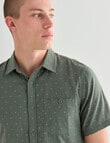 Tarnish Layer Dotted Short Sleeve Shirt, Khaki product photo
