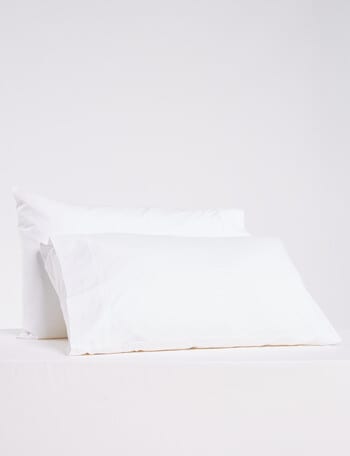 Haven Essentials 225TC Cotton Rich Standard Pillowcase, Pair, White product photo