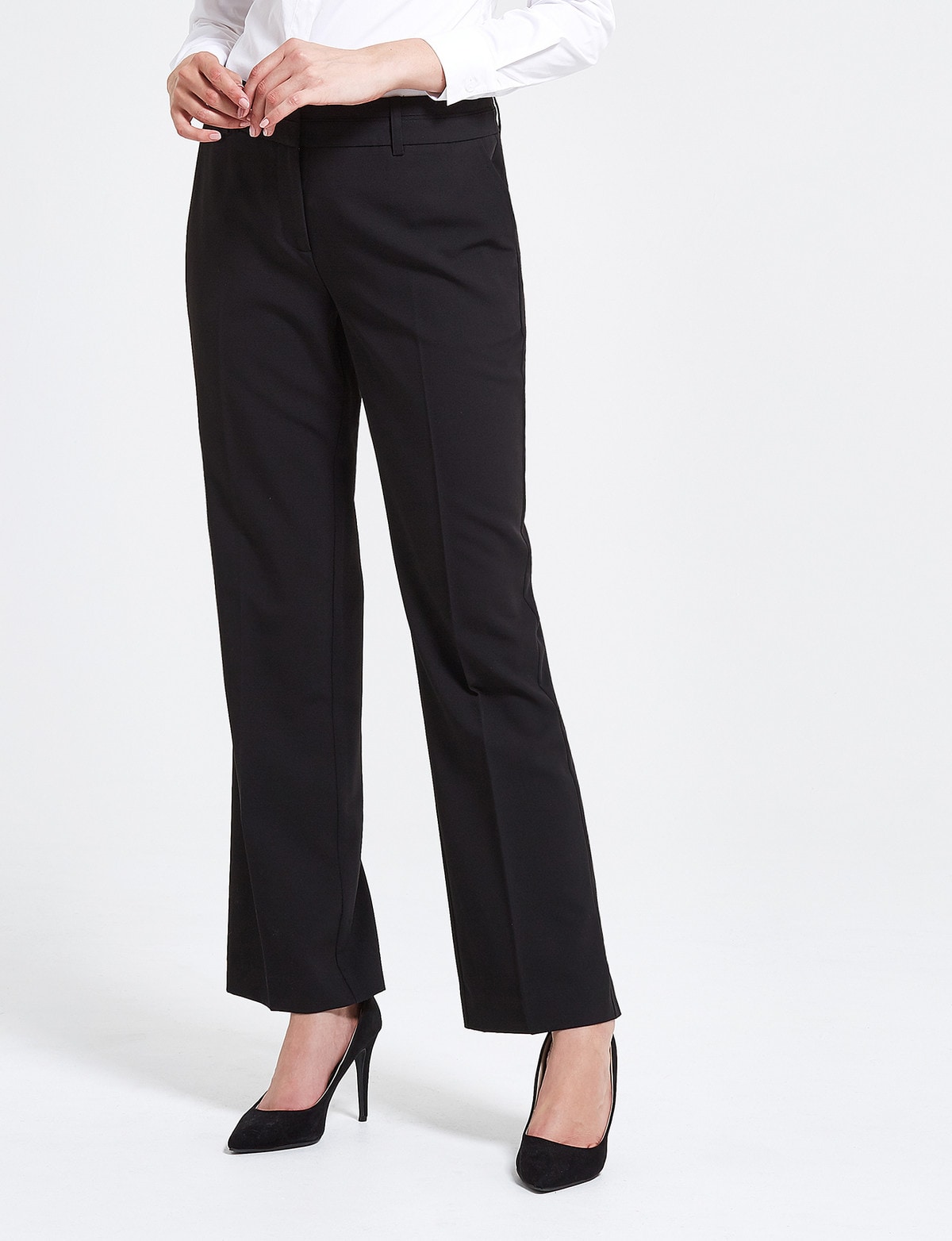 Buy Stone Cotton Full Length Formal Slim Stretch Pant for Women Online at  Fabindia | 10620575