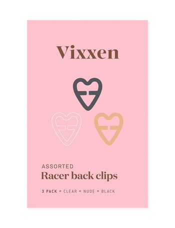 Vixxen Racer Back Clips, Heart Shape - Accessories